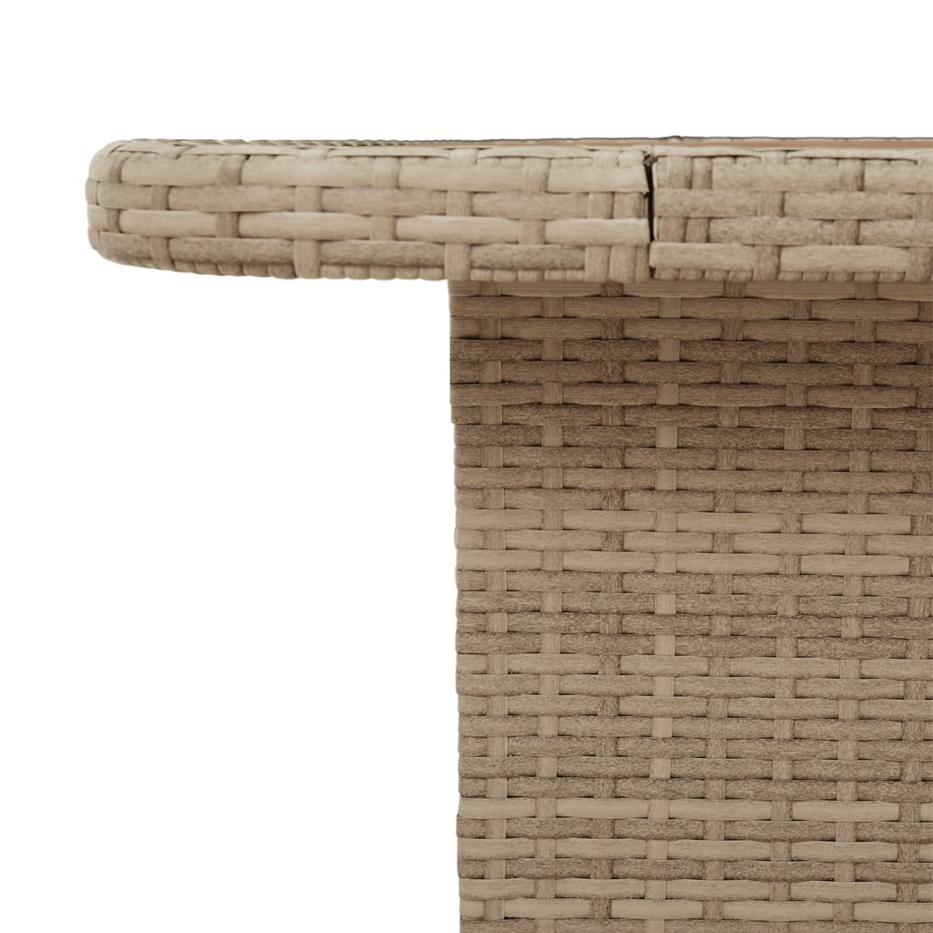 Hagebord Beige 80X80X71 Cm Polyrotting Og Akasie