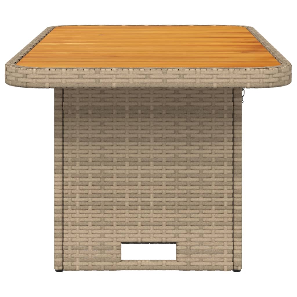 Hagebord Beige 90X55X71 Cm Polyrotting Og Akasietre