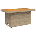 Hagebord Beige 90X55X71 Cm Polyrotting Og Akasietre