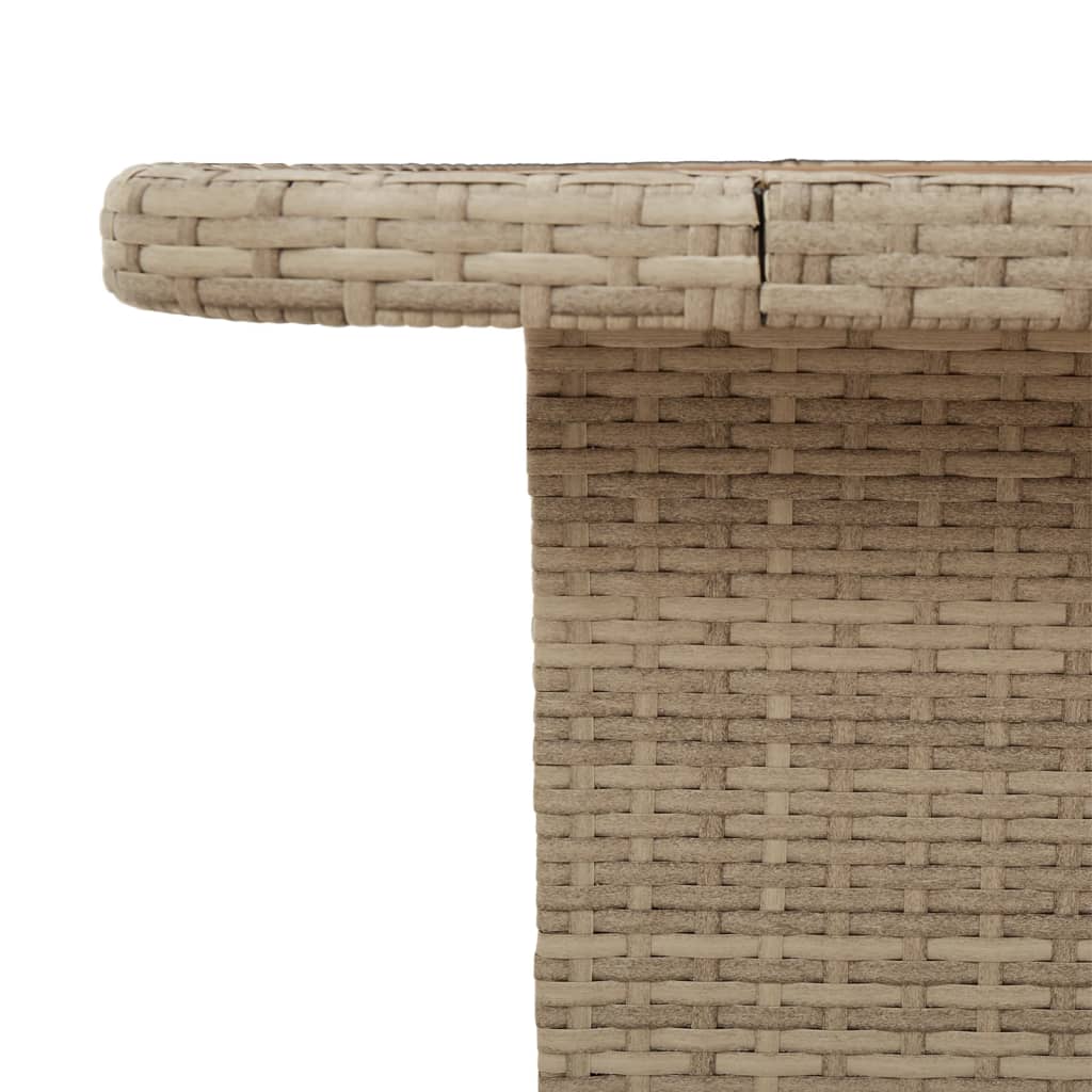 Hagebord Beige 90X55X71 Cm Polyrotting Og Akasietre