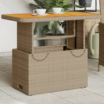 Hagebord Beige 90X55X71 Cm Polyrotting Og Akasietre