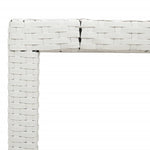 Hagebord Med Glassplate Hvit 190X90X75 Cm Polyrotting
