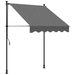 Uttrekkbar Markise Antrasitt 150X150 Cm Stoff Og Stål