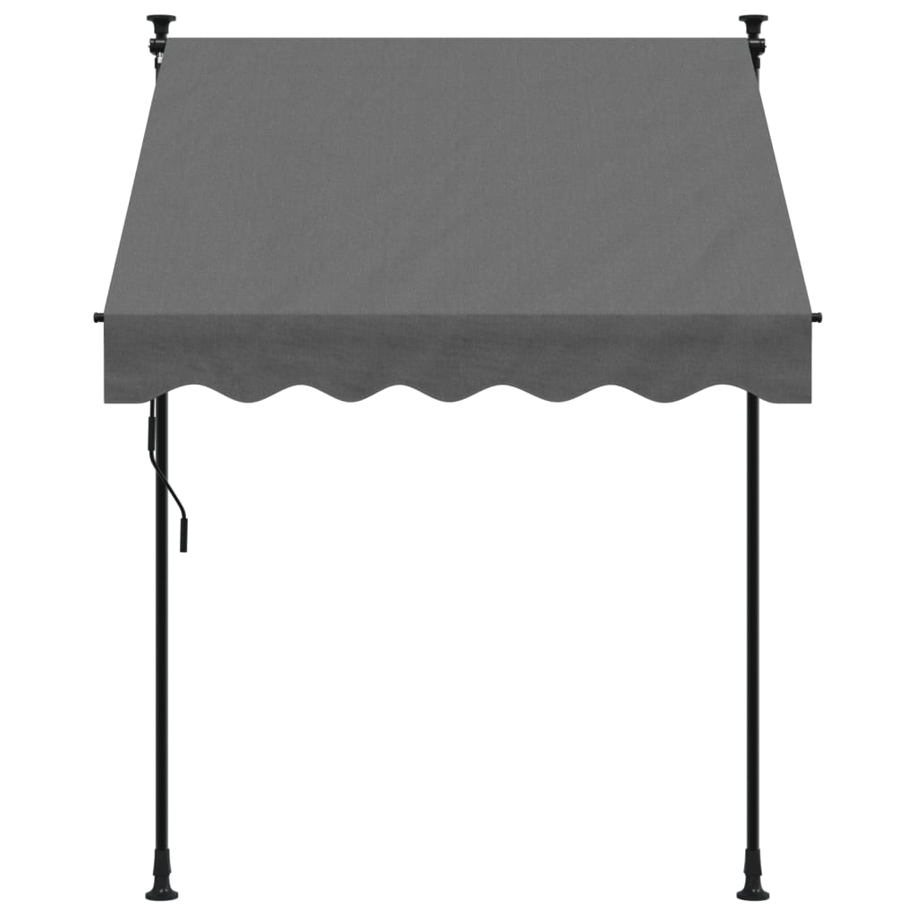 Uttrekkbar Markise Antrasitt 150X150 Cm Stoff Og Stål