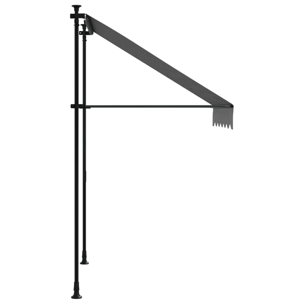 Uttrekkbar Markise Antrasitt 150X150 Cm Stoff Og Stål