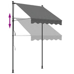 Uttrekkbar Markise Antrasitt 150X150 Cm Stoff Og Stål