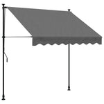 Uttrekkbar Markise Antrasitt 200X150 Cm Stoff Og Stål