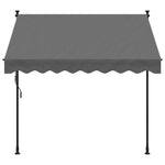 Uttrekkbar Markise Antrasitt 200X150 Cm Stoff Og Stål