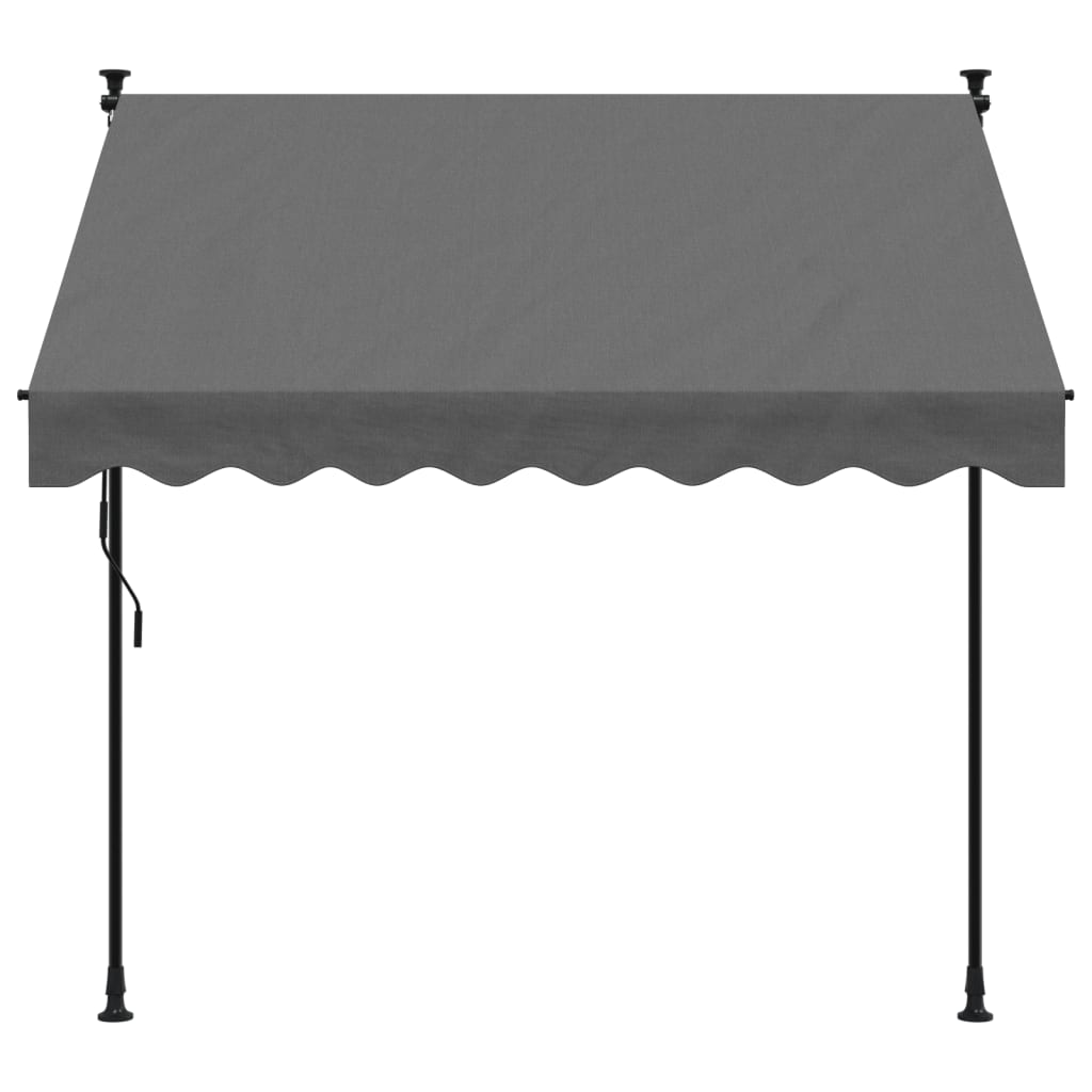 Uttrekkbar Markise Antrasitt 200X150 Cm Stoff Og Stål