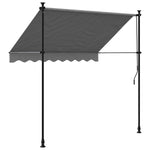 Uttrekkbar Markise Antrasitt 200X150 Cm Stoff Og Stål