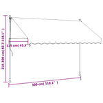 Uttrekkbar Markise Antrasitt 300X150 Cm Stoff Og Stål