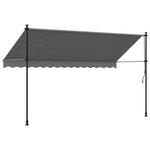 Uttrekkbar Markise Antrasitt 350X150 Cm Stoff Og Stål