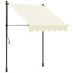 Uttrekkbar Markise Kremhvit 150X150 Cm Stoff Og Stål