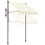 Uttrekkbar Markise Kremhvit 150X150 Cm Stoff Og Stål