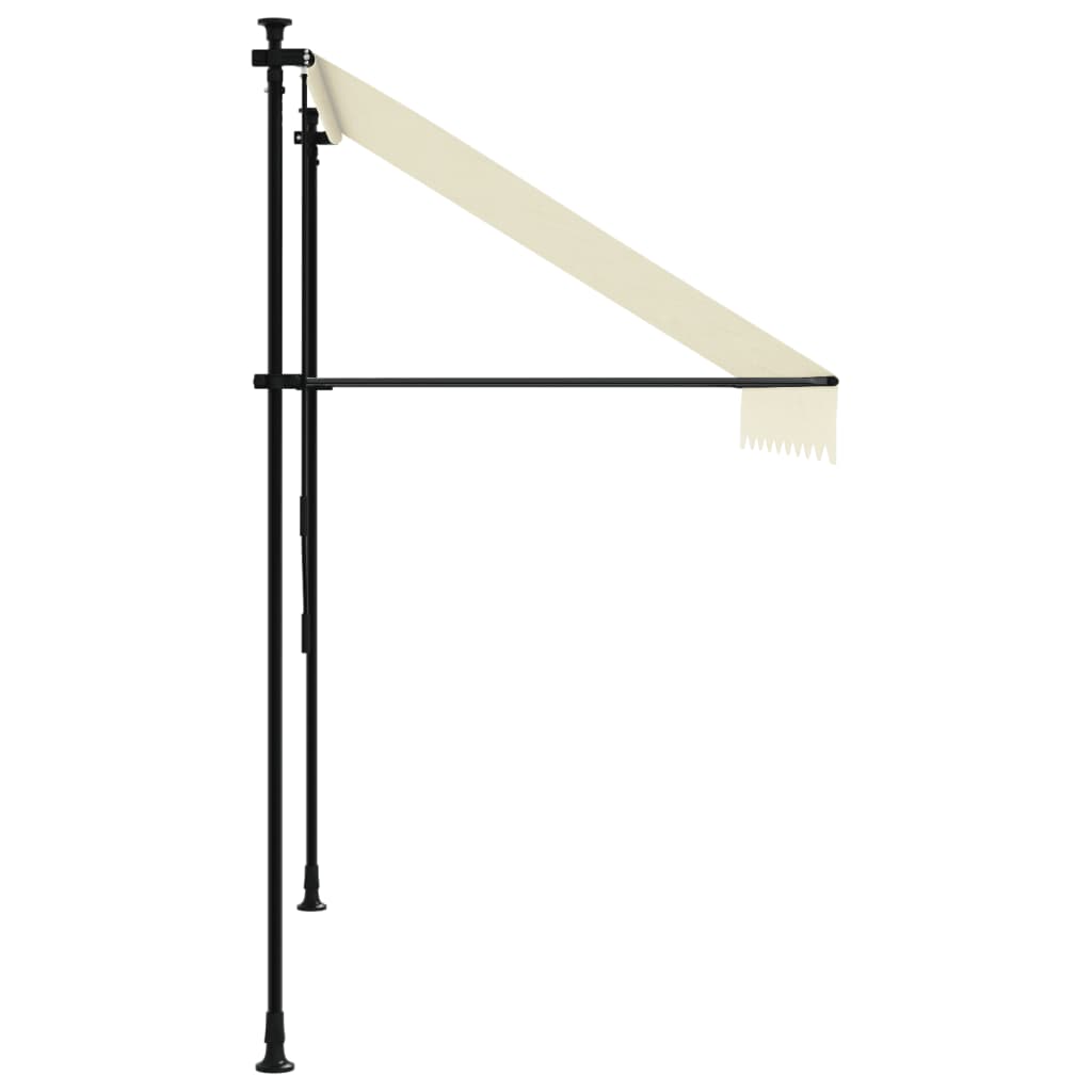 Uttrekkbar Markise Kremhvit 200X150 Cm Stoff Og Stål