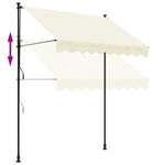 Uttrekkbar Markise Kremhvit 200X150 Cm Stoff Og Stål