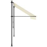Uttrekkbar Markise Kremhvit 300X150 Cm Stoff Og Stål