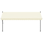 Uttrekkbar Markise Kremhvit 400X150 Cm Stoff Og Stål