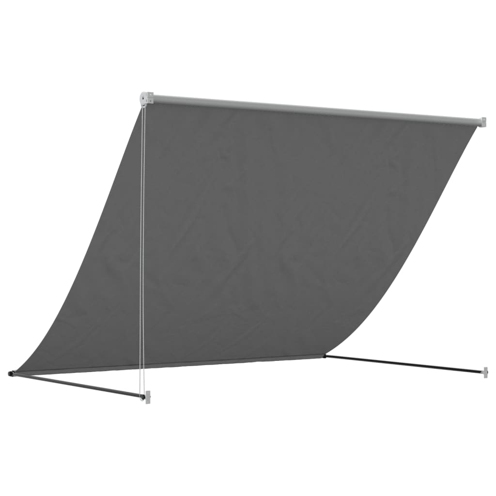 Uttrekkbar Markise Antrasitt 250X150 Cm Stoff Og Stål