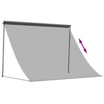Uttrekkbar Markise Antrasitt 250X150 Cm Stoff Og Stål