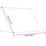 Uttrekkbar Markise Antrasitt 250X150 Cm Stoff Og Stål