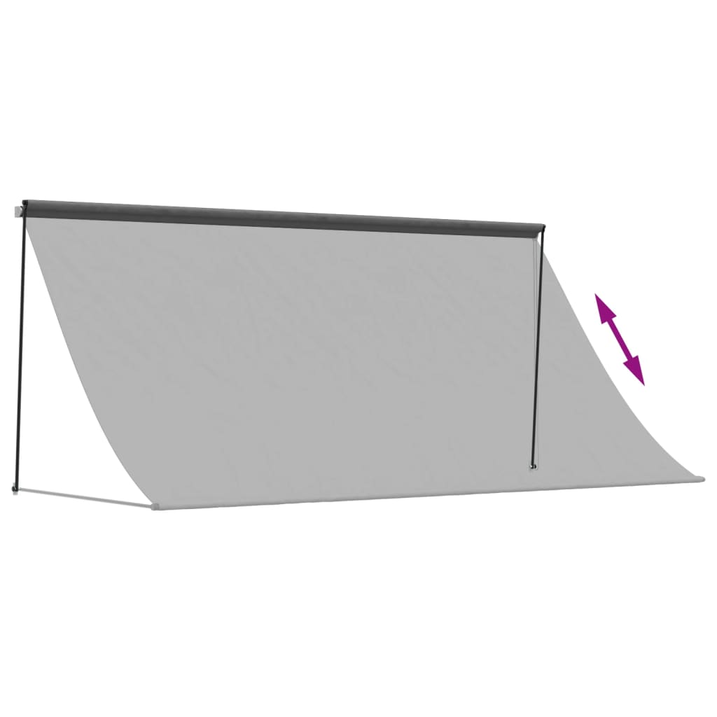 Uttrekkbar Markise Antrasitt 300X150 Cm Stoff Og Stål