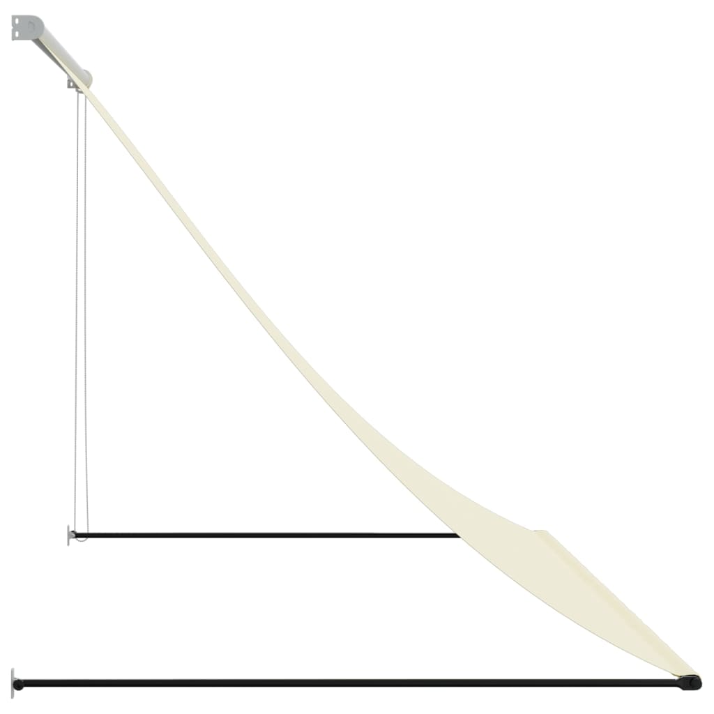 Uttrekkbar Markise Kremhvit 200X150 Cm Stoff Og Stål