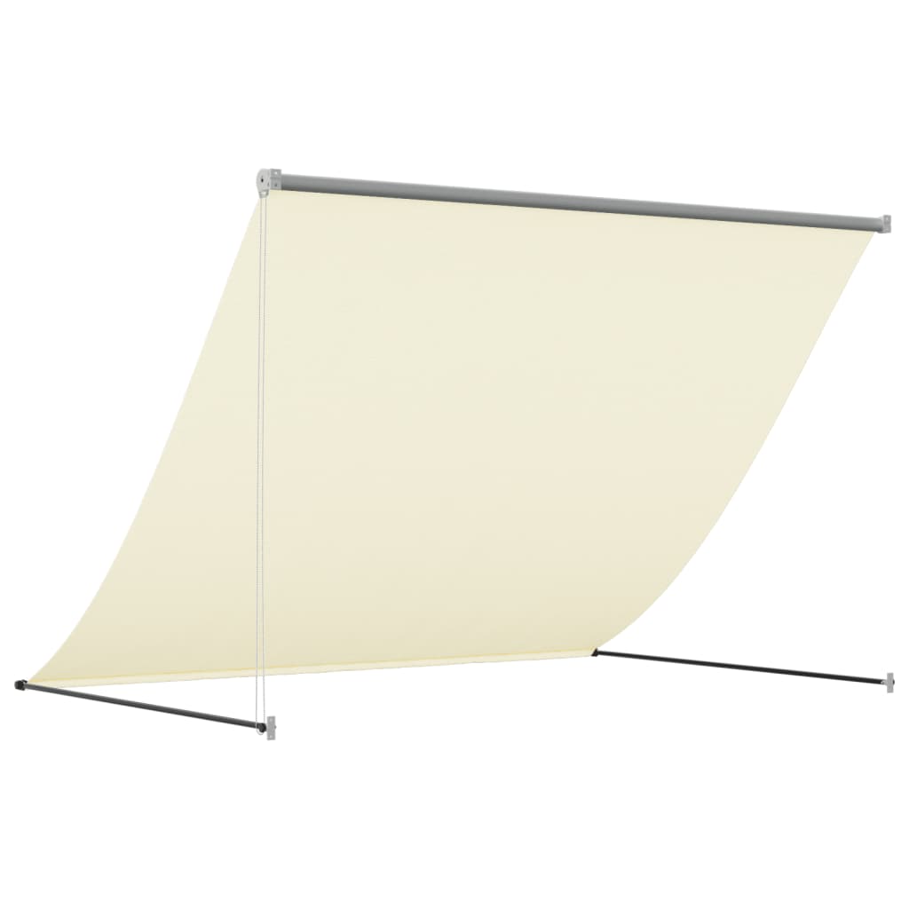Uttrekkbar Markise Kremhvit 200X150 Cm Stoff Og Stål