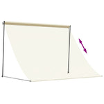 Uttrekkbar Markise Kremhvit 200X150 Cm Stoff Og Stål