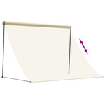 Uttrekkbar Markise Kremhvit 250X150 Cm Stoff Og Stål