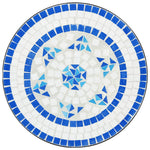 Bistrobord Med Mosaikk Blå Og Hvit Jern Og Keramikk