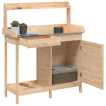 Pottebord Med Skap 110,5X45X124,5 Cm Heltre Gran