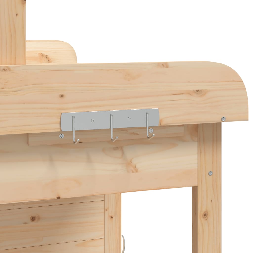 Pottebord Med Skap 110,5X45X124,5 Cm Heltre Gran