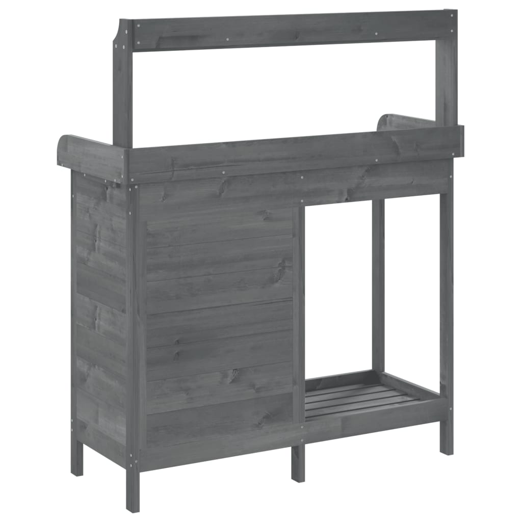 Pottebord Med Skap Grå 110,5X45X124,5 Cm Heltre Gran