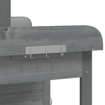 Pottebord Med Skap Grå 110,5X45X124,5 Cm Heltre Gran