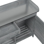 Pottebord Med Skap Grå 110,5X45X124,5 Cm Heltre Gran