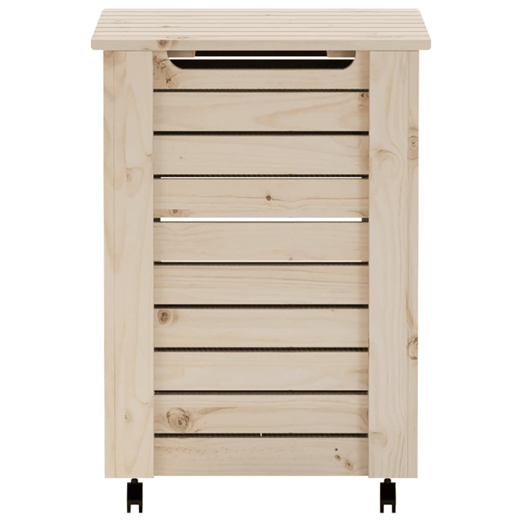 Skittentøyskurv Med Hjul Rana 45X45X64 Cm Heltre Furu