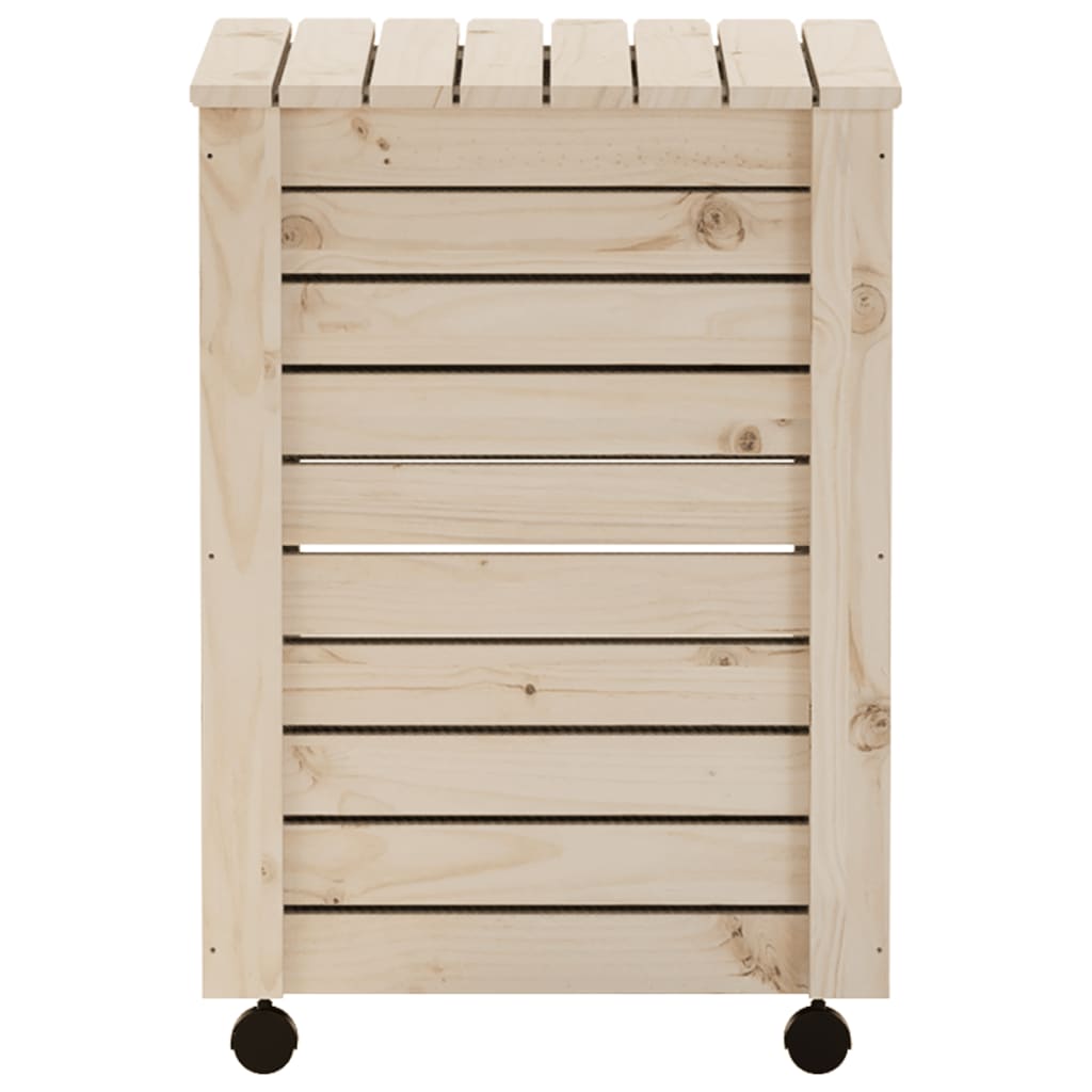 Skittentøyskurv Med Hjul Rana 45X45X64 Cm Heltre Furu