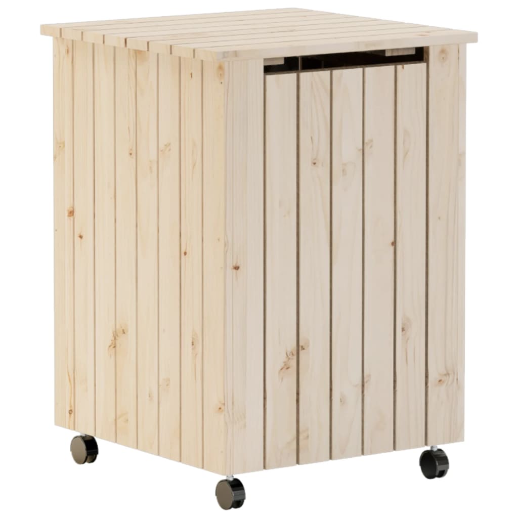Skittentøyskurv Med Hjul Rana 45X45X64 Cm Heltre Furu