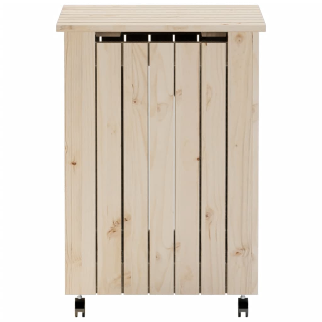 Skittentøyskurv Med Hjul Rana 45X45X64 Cm Heltre Furu