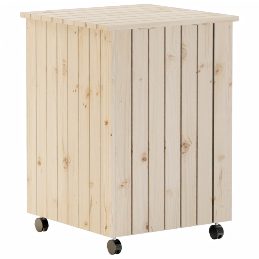 Skittentøyskurv Med Hjul Rana 45X45X64 Cm Heltre Furu