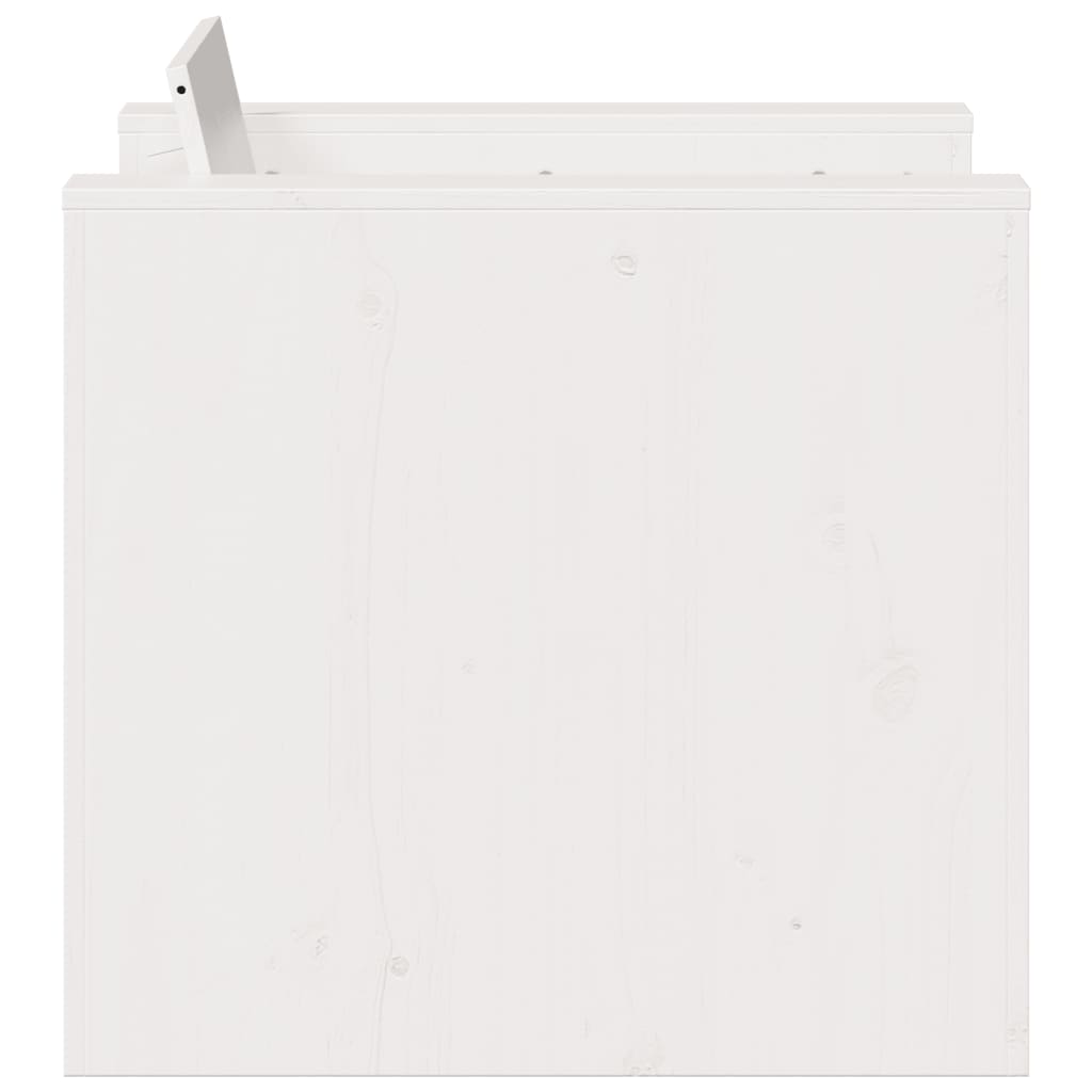 Hagesofa Hvit 79X60X62 Cm Heltre Furu