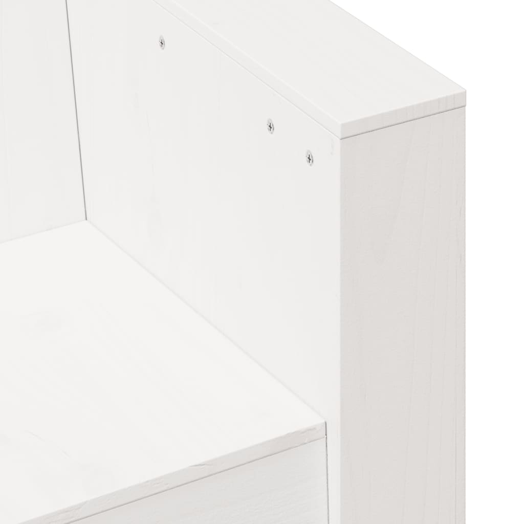 Hagesofa Hvit 79X60X62 Cm Heltre Furu