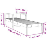 Solseng Hvit 199,5X62X55 Cm Heltre Furu
