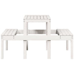 Piknikbord Hvit 110X134X75 Cm Heltre Furu