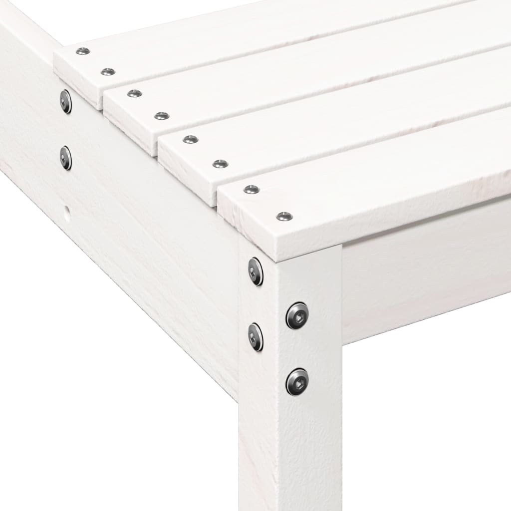 Piknikbord Hvit 110X134X75 Cm Heltre Furu