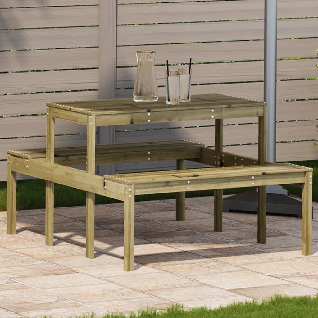 Piknikbord 110X134X75 Cm Impregnert Furu