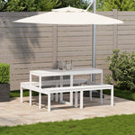 Piknikbord Hvit 160X134X75 Cm Heltre Furu
