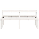 Piknikbord Hvit 160X134X75 Cm Heltre Furu