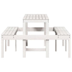 Piknikbord Hvit 160X134X75 Cm Heltre Furu